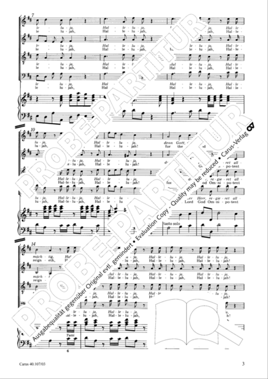 Halleluja (Jesus erschliesst uns die Schrift) 4-Part scores gallery preview page 4