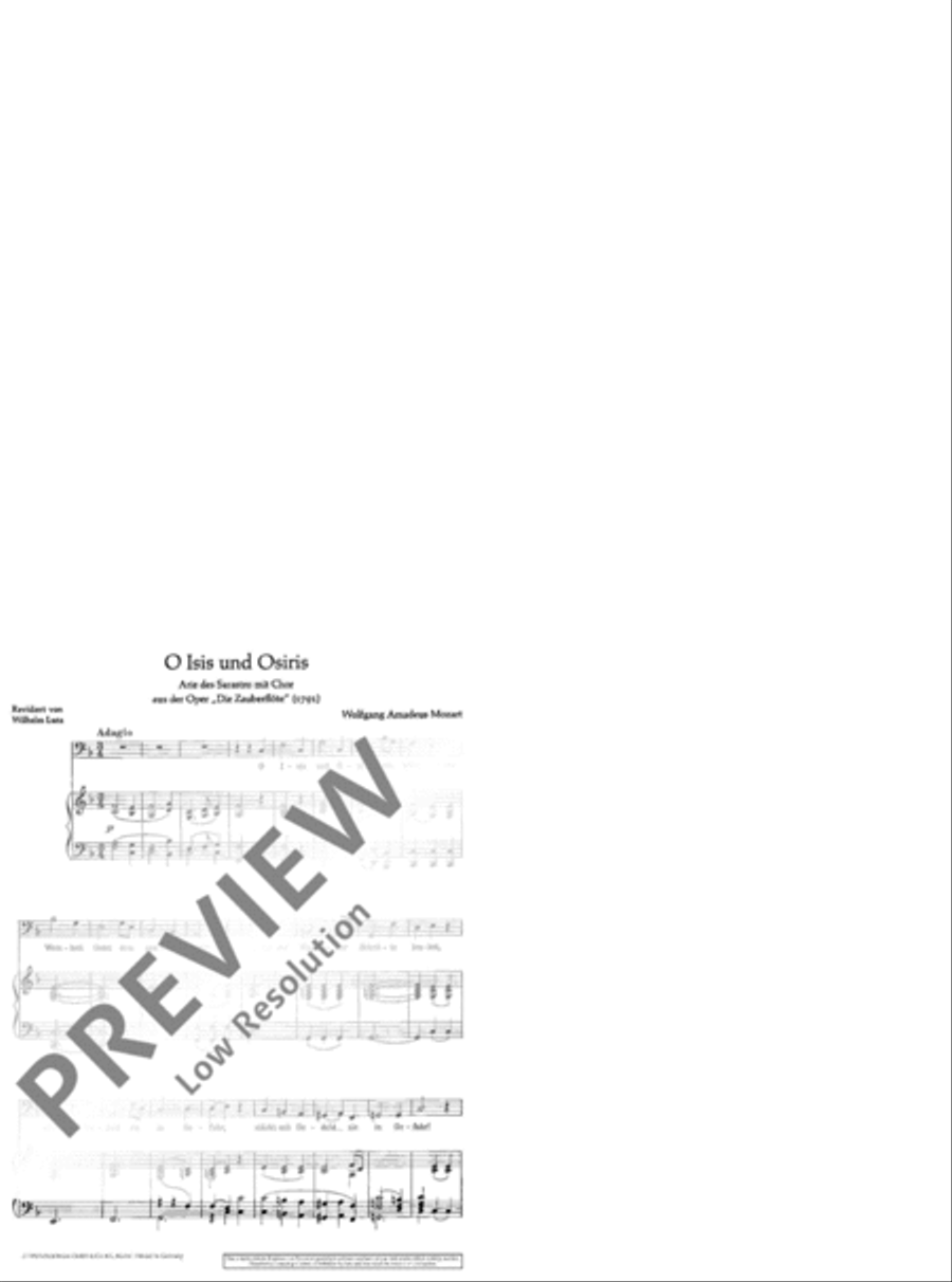 O Isis und Osiris Bass Voice scores gallery preview page 3
