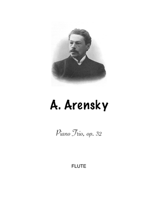Book cover for A. Arensky - Piano Trio No. 1, op. 32