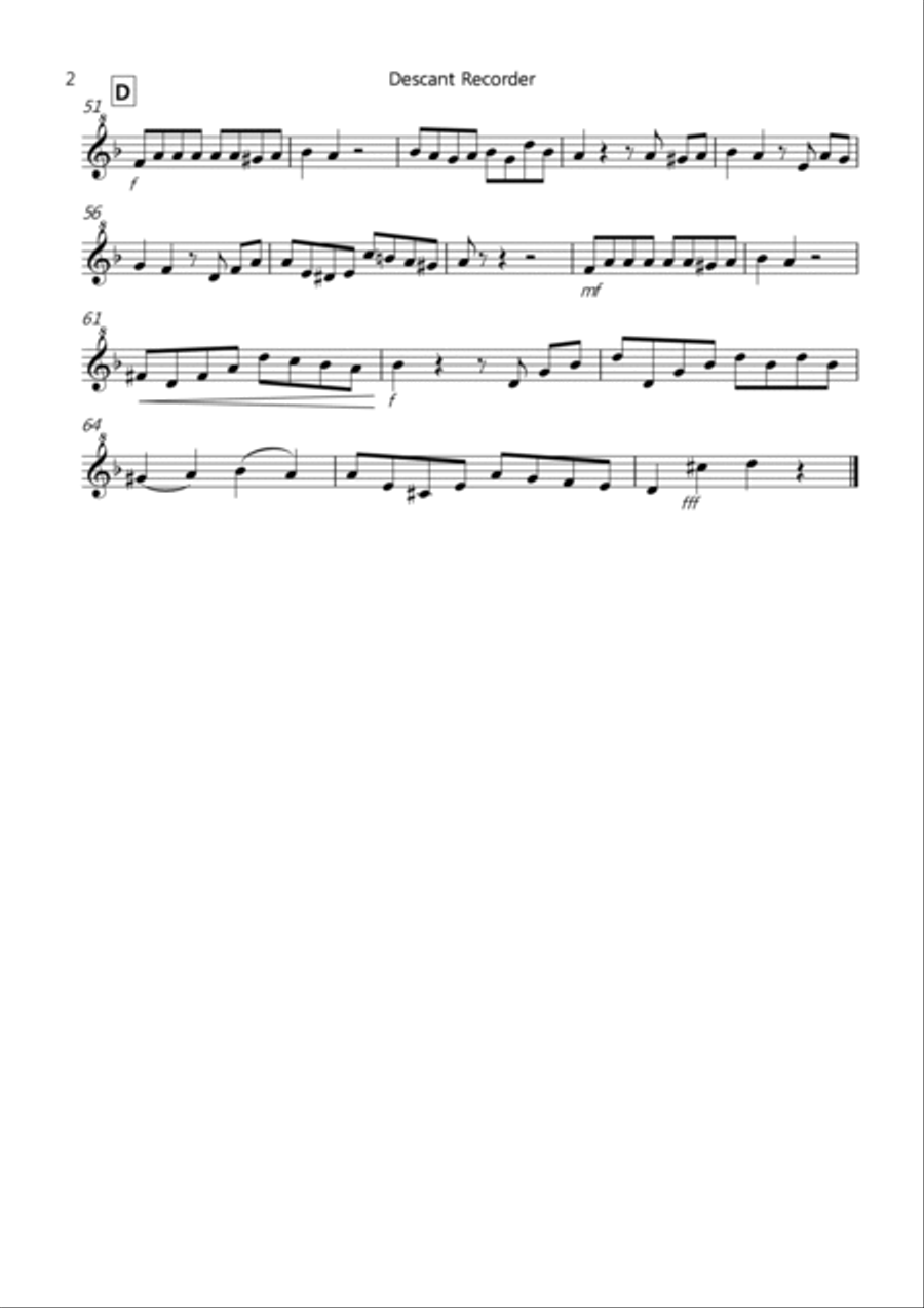 Tango á Trois for Recorder Trio Recorder scores gallery preview page 5