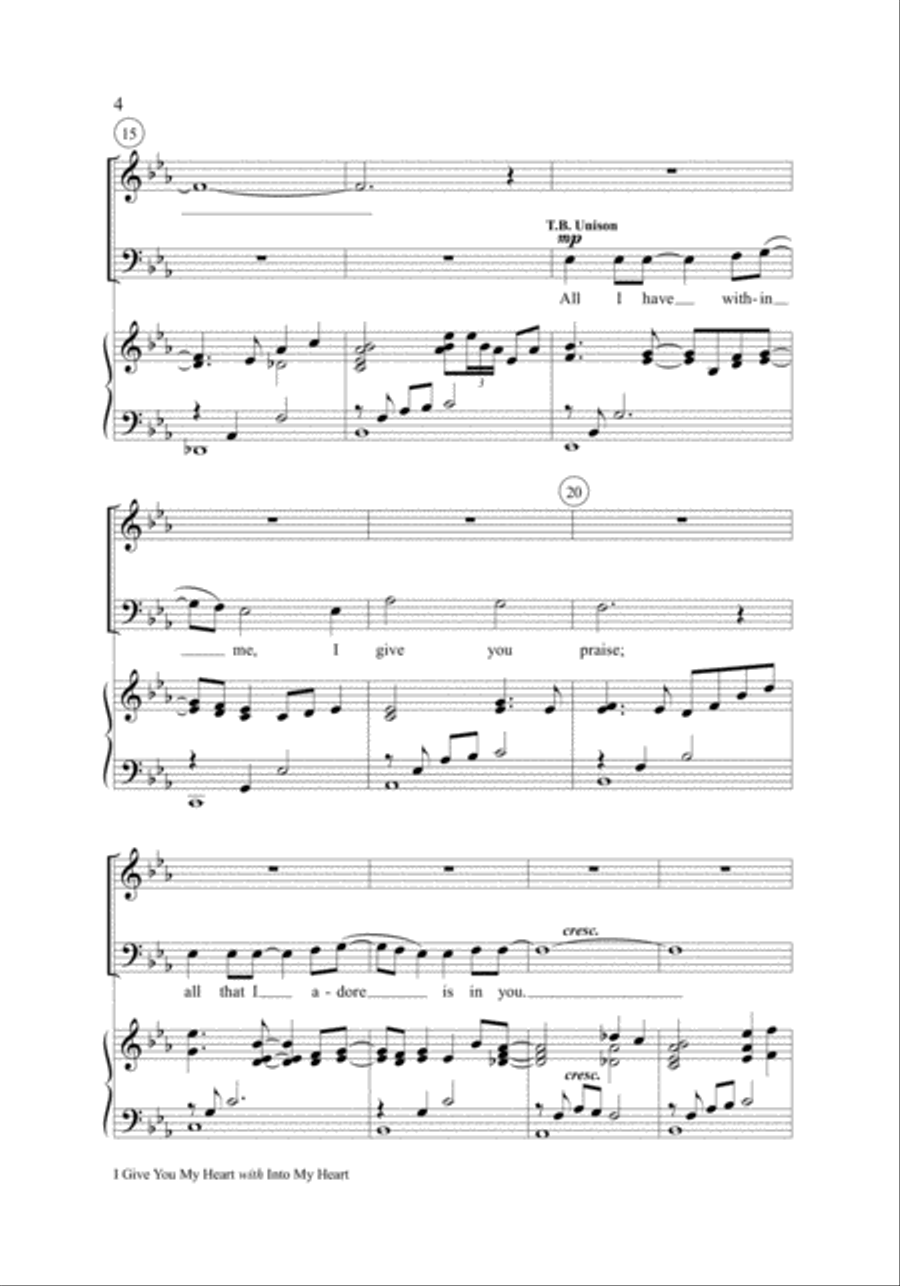 I Give You My Heart I Give You My Heart 4-Part scores gallery preview page 3