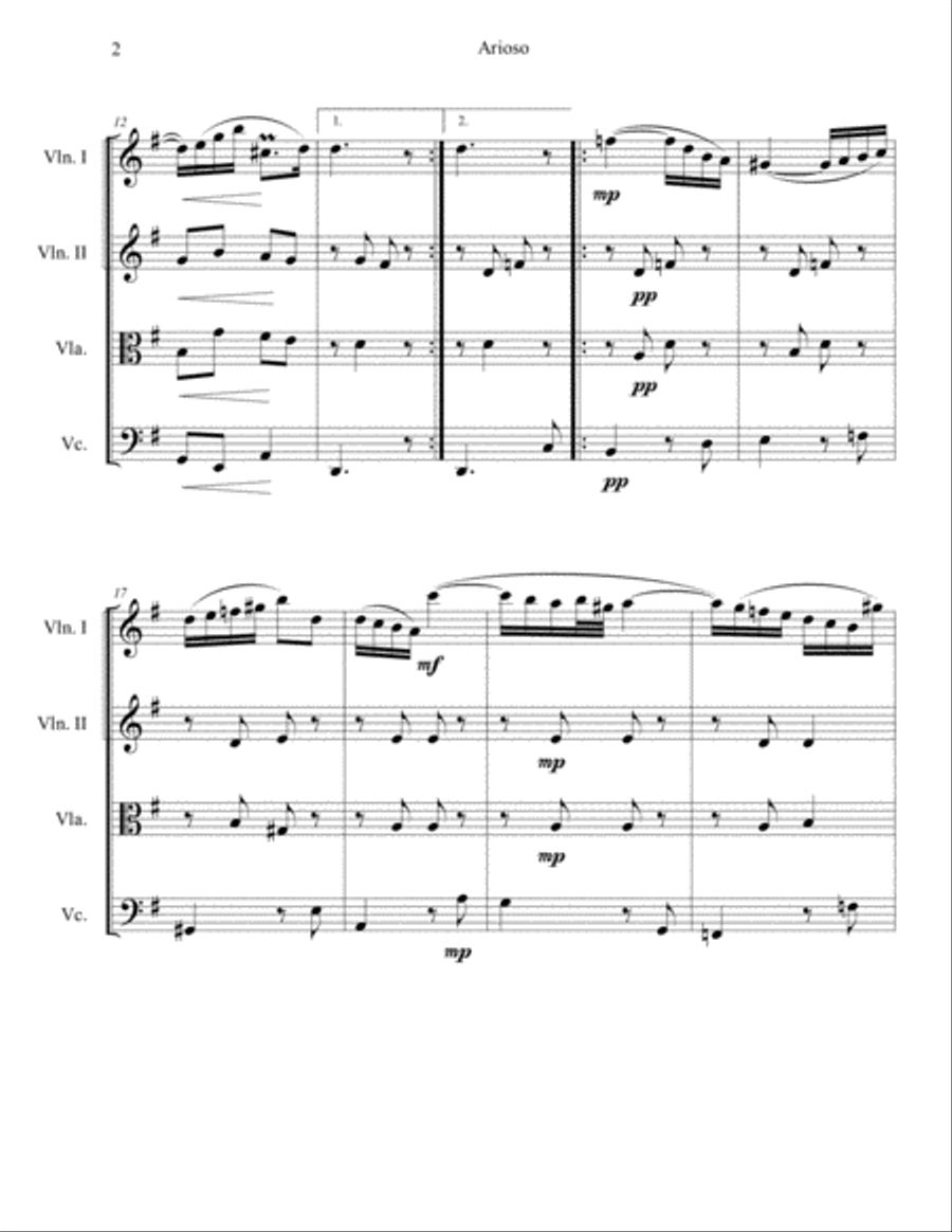 Arioso String Quartet scores gallery preview page 3