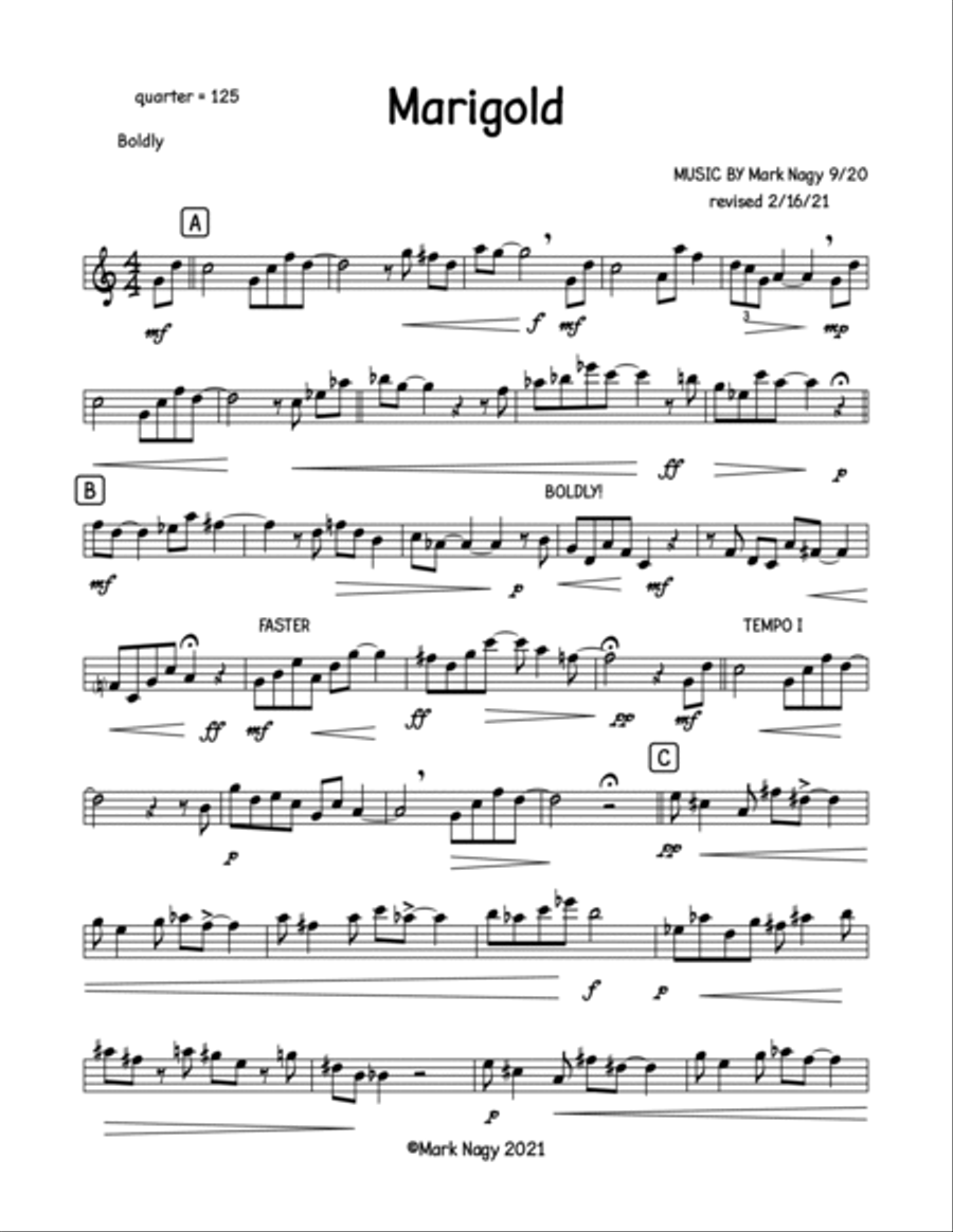Prism: 14 Modern Jazz Etudes for Any Instrument A Cappella scores gallery preview page 5