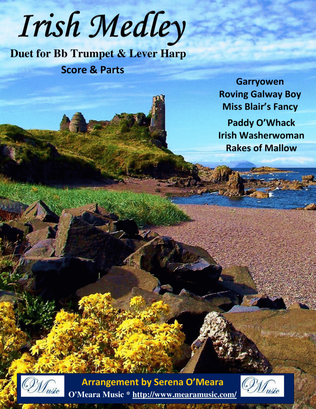 Book cover for Irish Medley, Duet for Bb Trumpet & Lever Harp