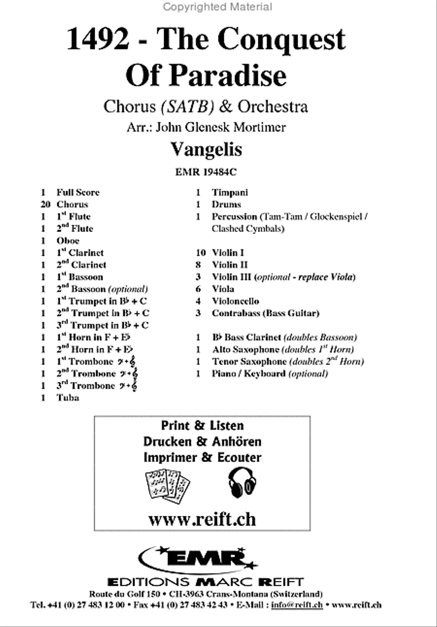 1492 The Conquest Of Paradise Orchestra scores gallery preview page 2