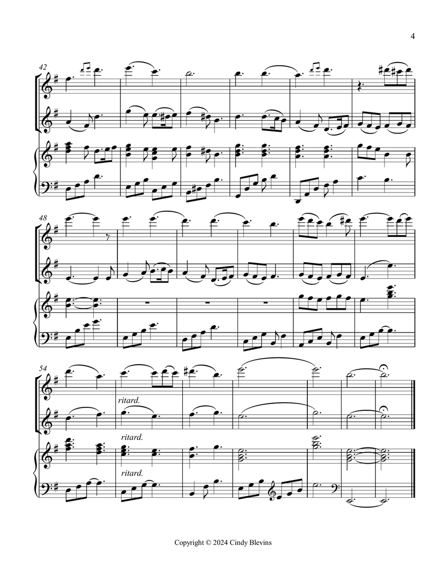 What Child Is This, for Flute, Oboe and Piano Woodwind Duet scores gallery preview page 5
