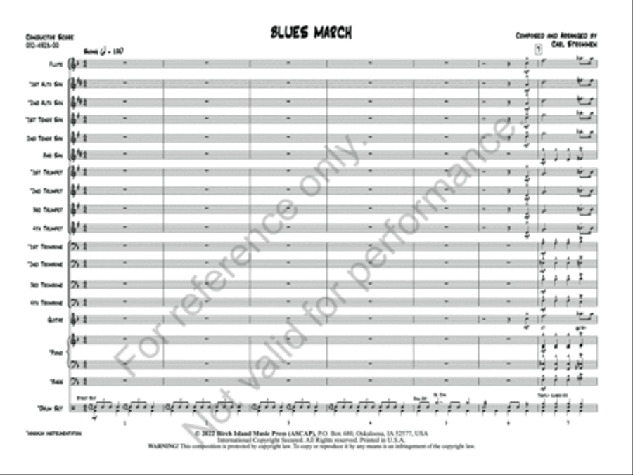 Blues March Jazz Ensemble scores gallery preview page 4