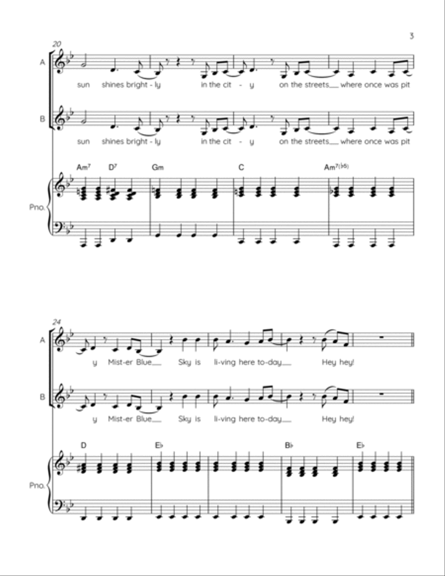 Mr. Blue Sky 2-Part scores gallery preview page 5