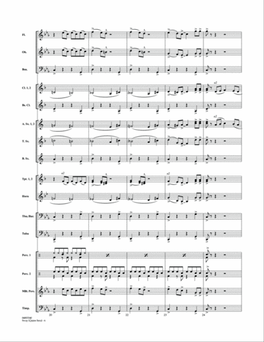 Sway (quien Sera) Dl - Conductor Score (Full Score) Concert Band scores gallery preview page 6