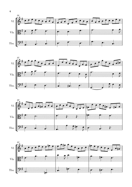 Bach - Jesus bleibet meine Freude for Violin, Viola and Trombone image number null
