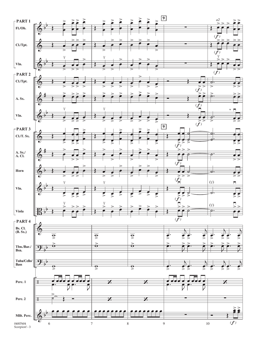 Scorpion! - Conductor Score (Full Score) Concert Band scores gallery preview page 3