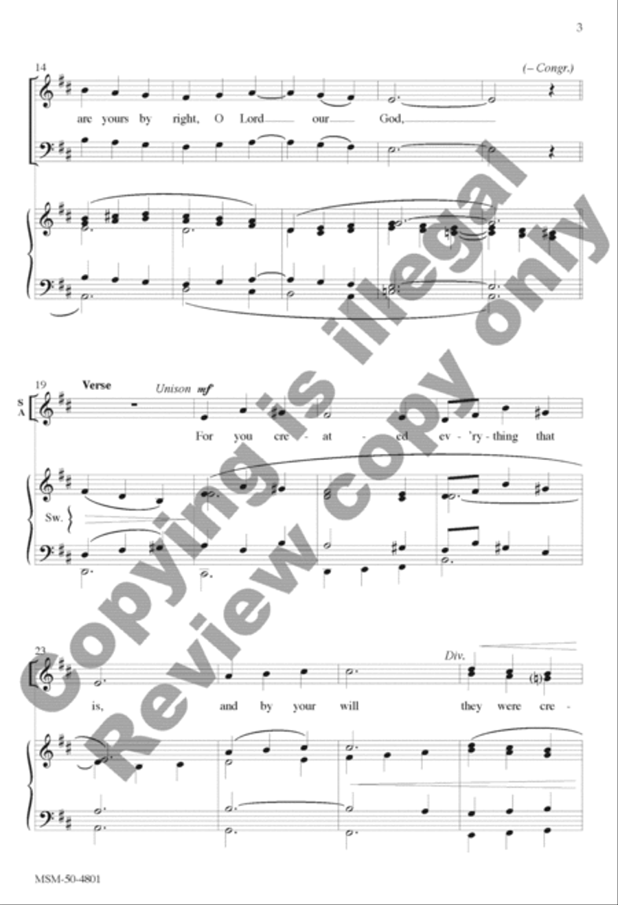 Splendor and Honor and Kingly Power 4-Part scores gallery preview page 3