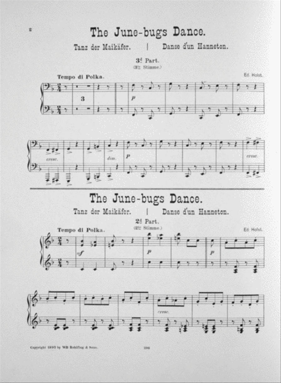 The June-bugs Dance. Tanz der Maikafer. Danse d'un Hanneton. Polka Rondo pour Piano Piano scores gallery preview page 2