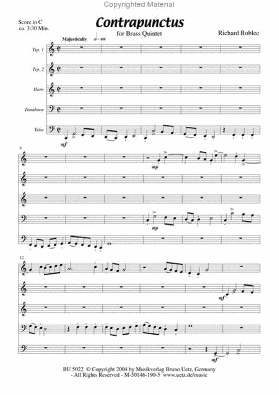 Contrapunctus Euphonium scores gallery preview page 2