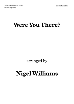Book cover for Were You There? for Alto Saxophone and Piano