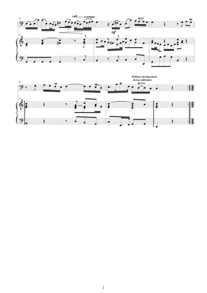 Fasch - Bassoon Sonata in C major FaWv Nc-1 for Bassoon and Cembalo (or Piano) image number null