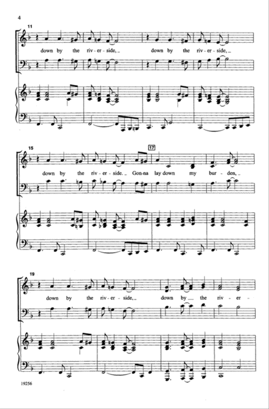 Down by the Riverside Choir scores gallery preview page 3