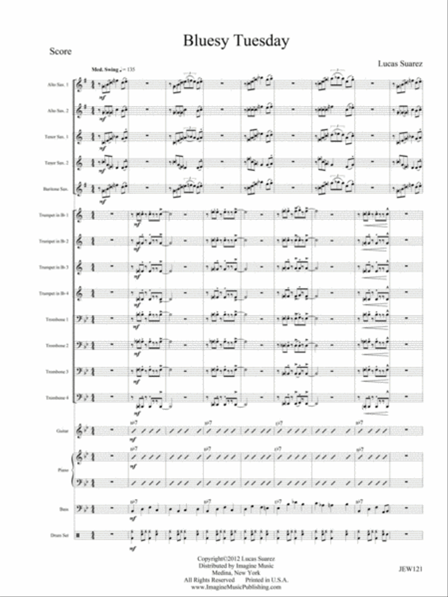 Bluesy Tuesday Jazz Ensemble scores gallery preview page 2