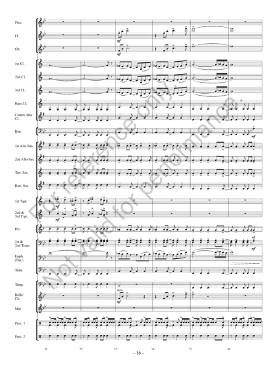 Into The Sunset Concert Band scores gallery preview page 17