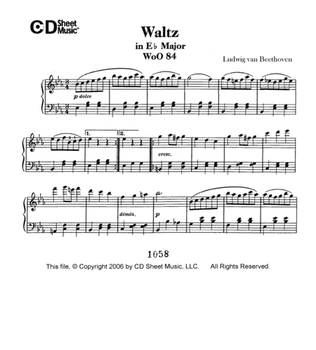 Waltz In E-flat Major, Woo 84