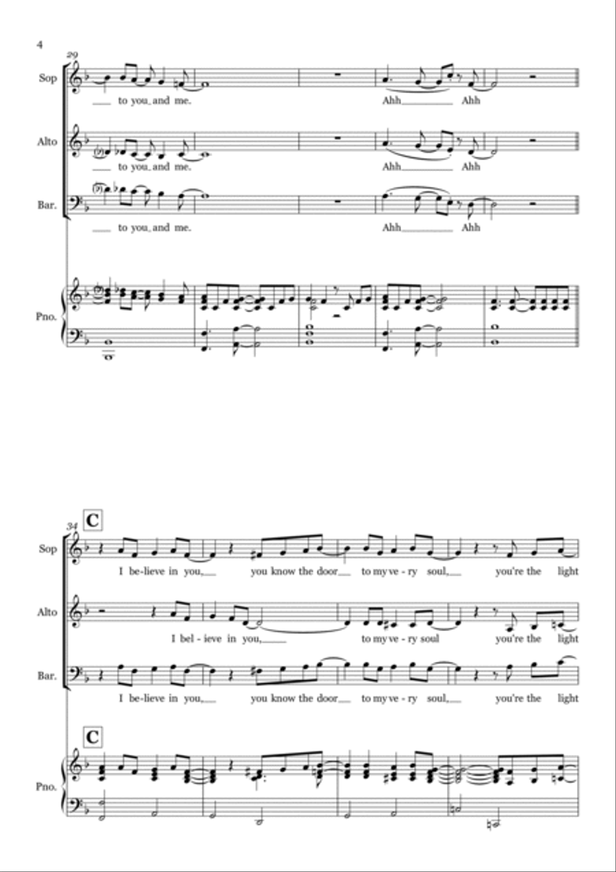 How Deep Is Your Love 3-Part scores gallery preview page 4