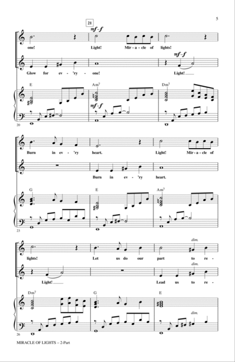 Miracle Of Lights Miracle Of Lights 2-Part scores gallery preview page 3