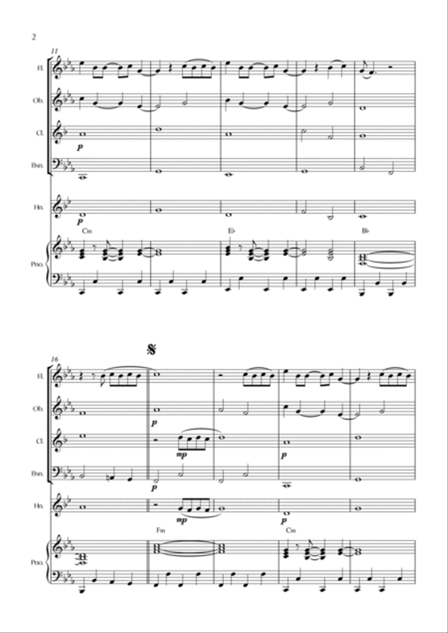 Blinding Lights Woodwind Quintet scores gallery preview page 2