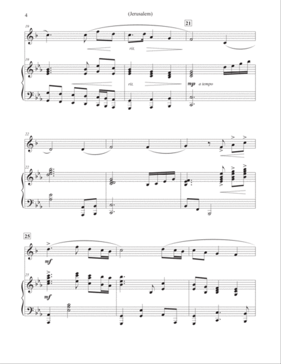 Jerusalem - Trumpet & Piano Trumpet scores gallery preview page 4