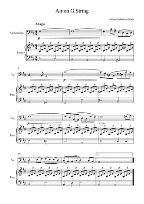 Book cover for Johann Sebastian Bach - Air in G ( Piano and Violoncello Solo)