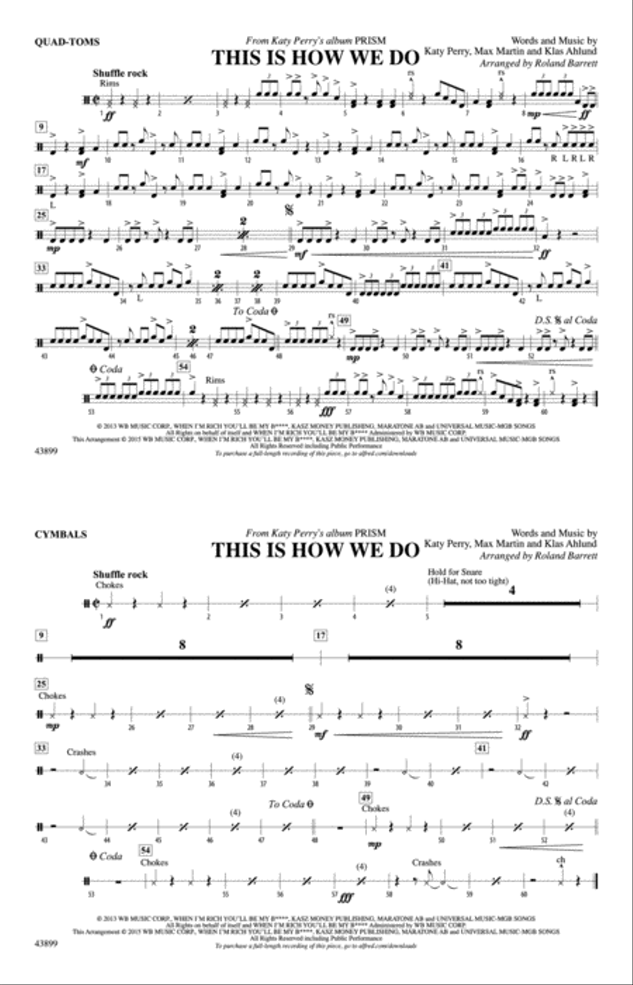 This Is How We Do: Quad-Toms Marching Band scores gallery preview page 1
