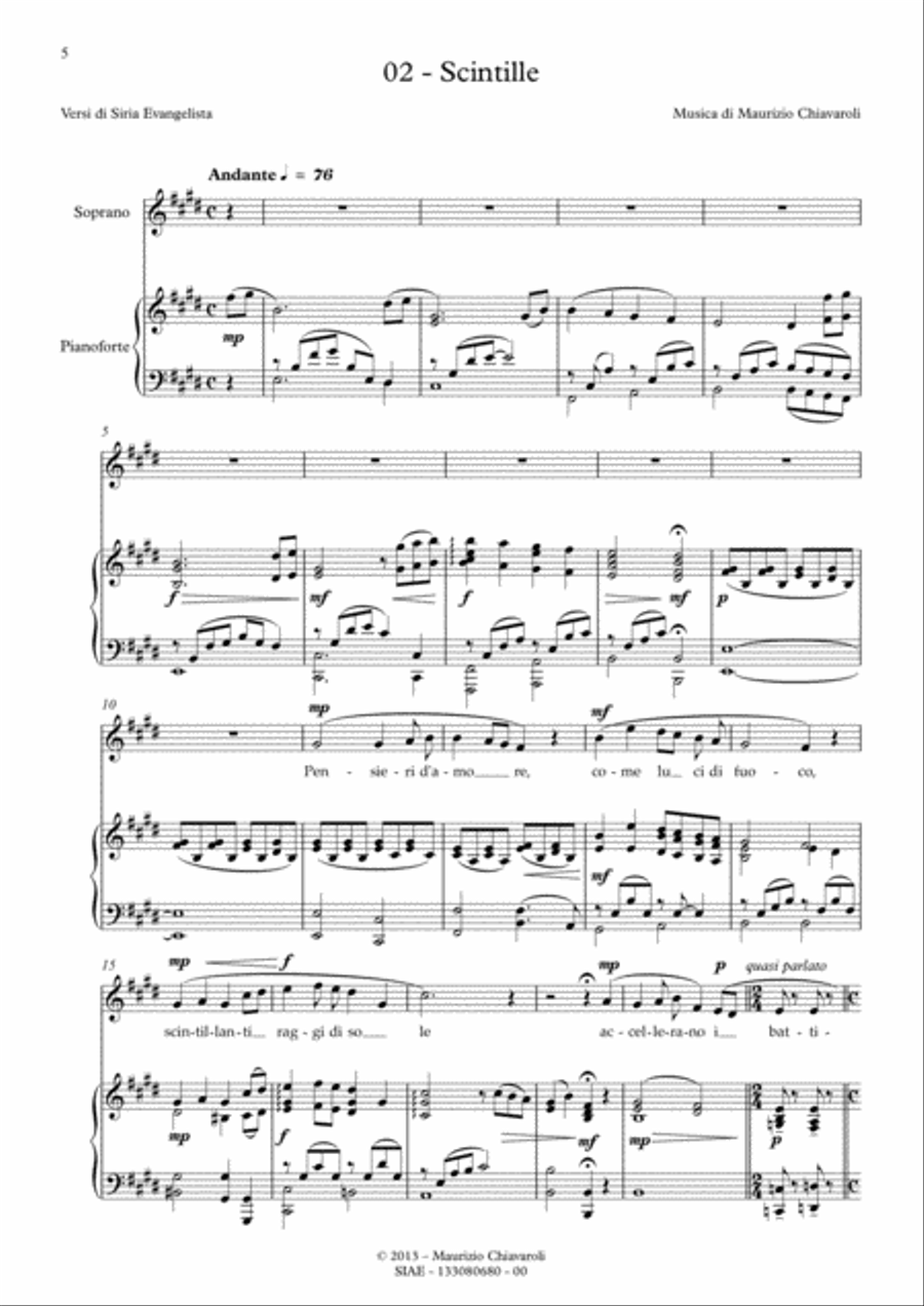 Frasi d'amore Soprano Voice scores gallery preview page 5