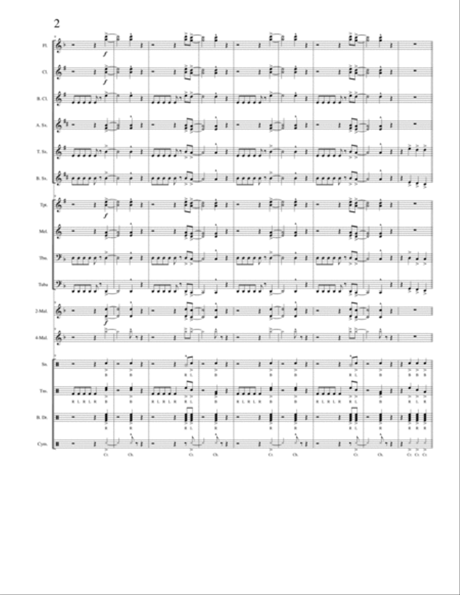 Creeping Death Marching Band scores gallery preview page 2