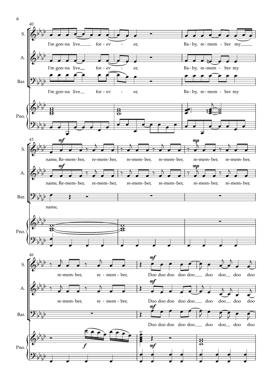 Fame 3-Part scores gallery preview page 6