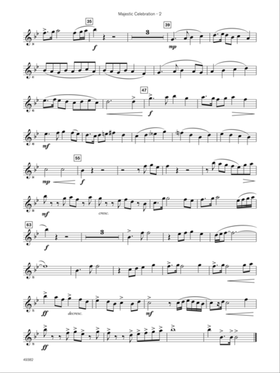 Majestic Celebration (Sound Innovations Soloist, Oboe) Small Ensemble scores gallery preview page 2