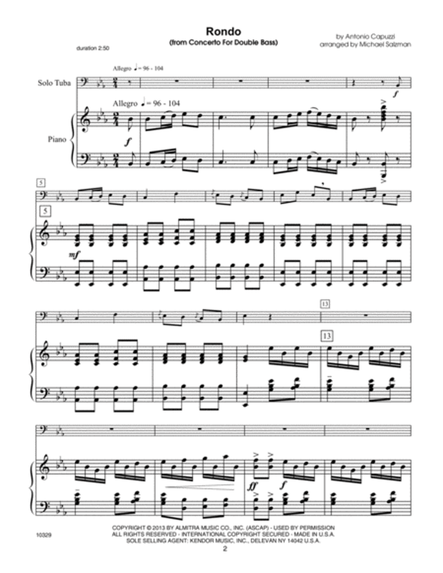 Kendor Master Repertoire - Tuba with Piano Accompaniment