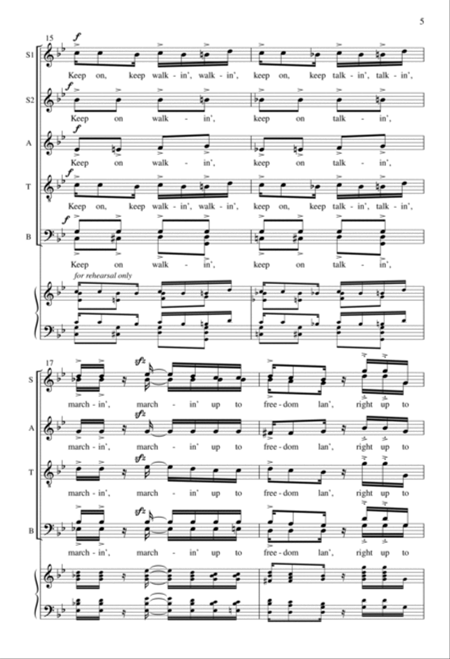 Don't You Let Nobody Turn You Aroun' Divisi scores gallery preview page 5