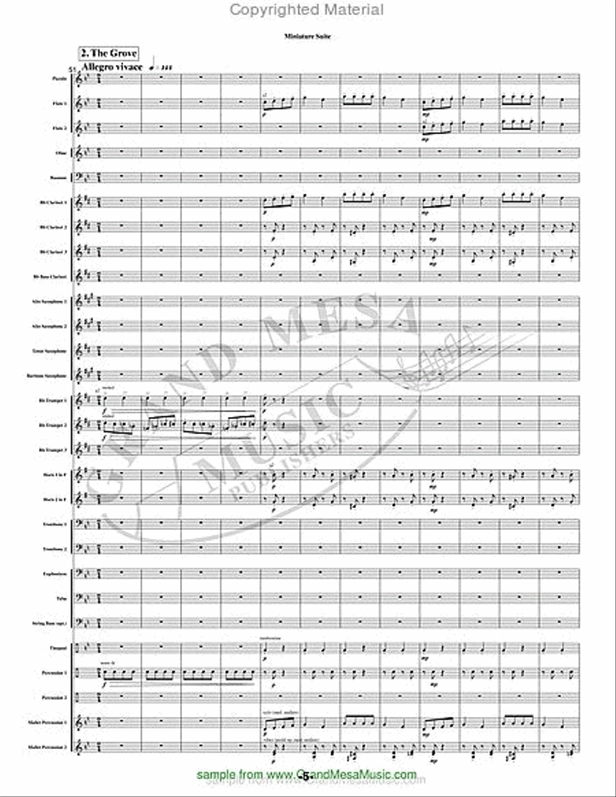 Miniature Suite Concert Band scores gallery preview page 6