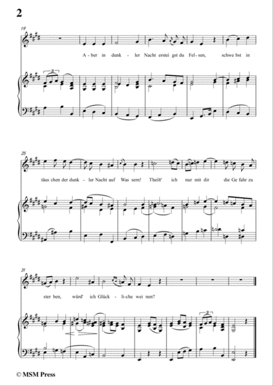 Schubert-Selma und Selmar,in E Major,for Voice&Piano Voice scores gallery preview page 4