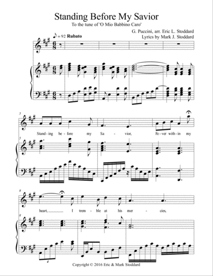 Standing Before My Savior Small Ensemble scores gallery preview page 1