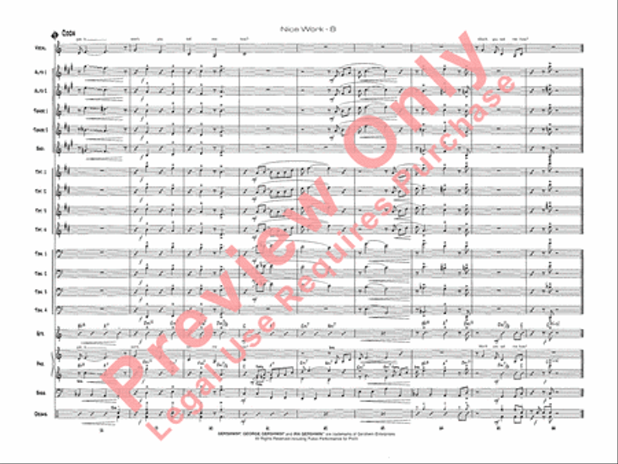 Nice Work If You Can Get It Jazz Ensemble scores gallery preview page 19