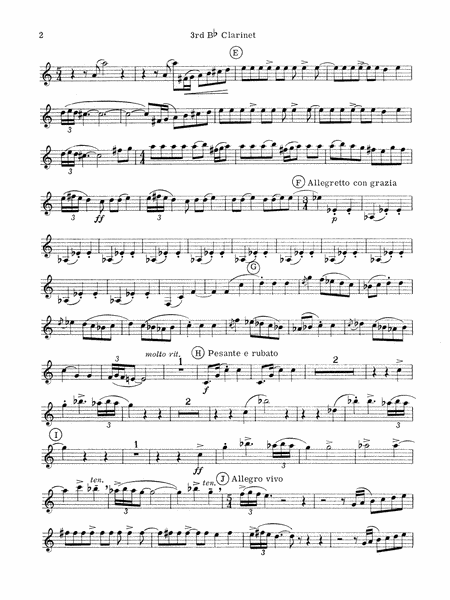 Symphonic Dance No. 3 ("Fiesta"): 3rd B-flat Clarinet