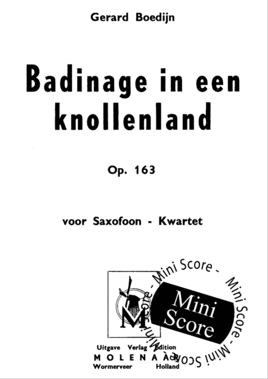 Badinage in een Knollenland Saxophone Quartet scores gallery preview page 3