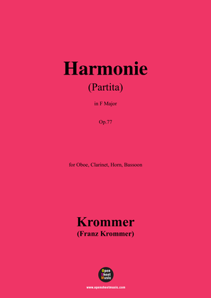 F. Krommer-Harmonie(Partita) in F Major,Op.77,for Oboe,Clarinet,Horn,Bassoon