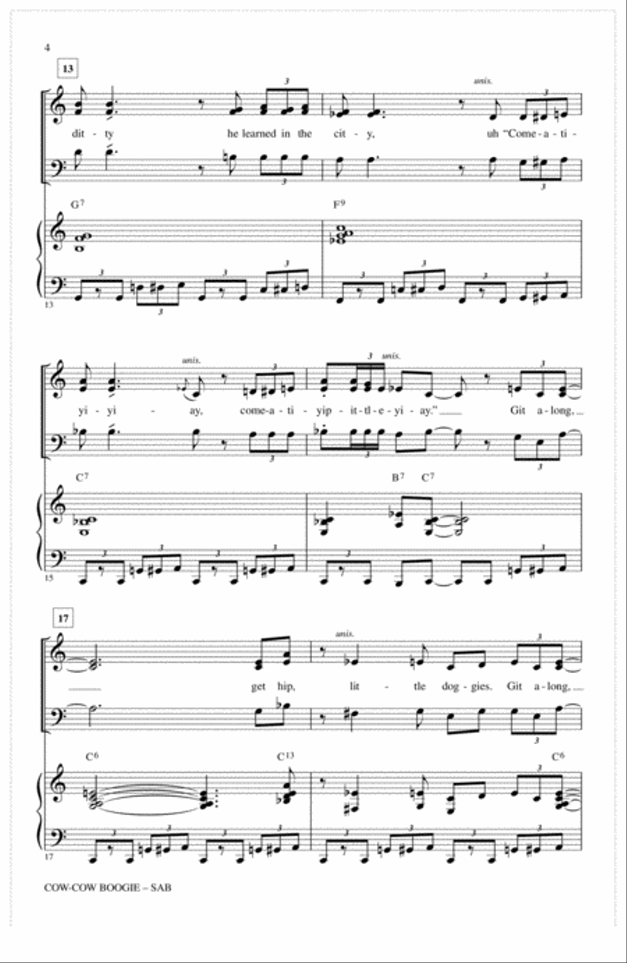 Cow-Cow Boogie 3-Part scores gallery preview page 3