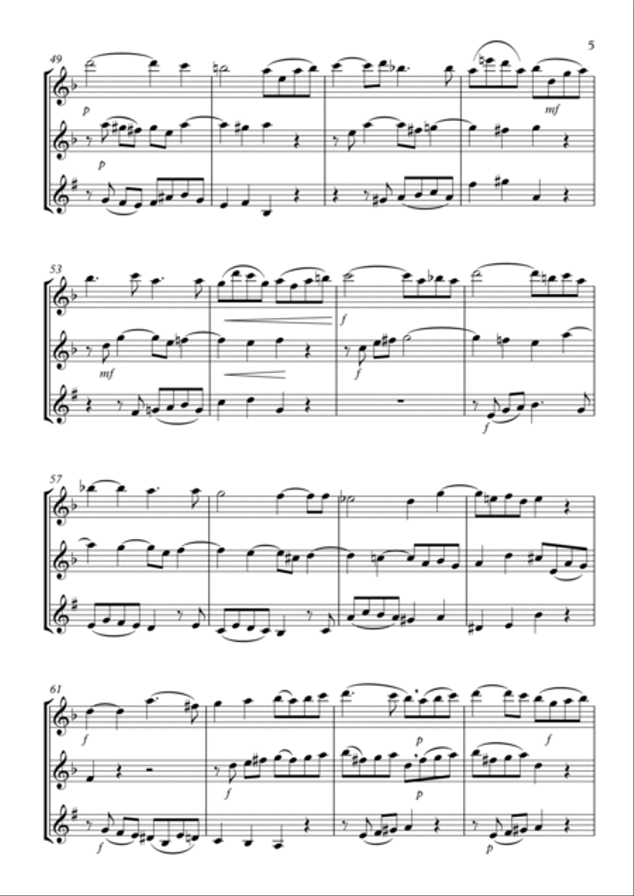 Trio Sonata No.1 Woodwind Trio scores gallery preview page 5