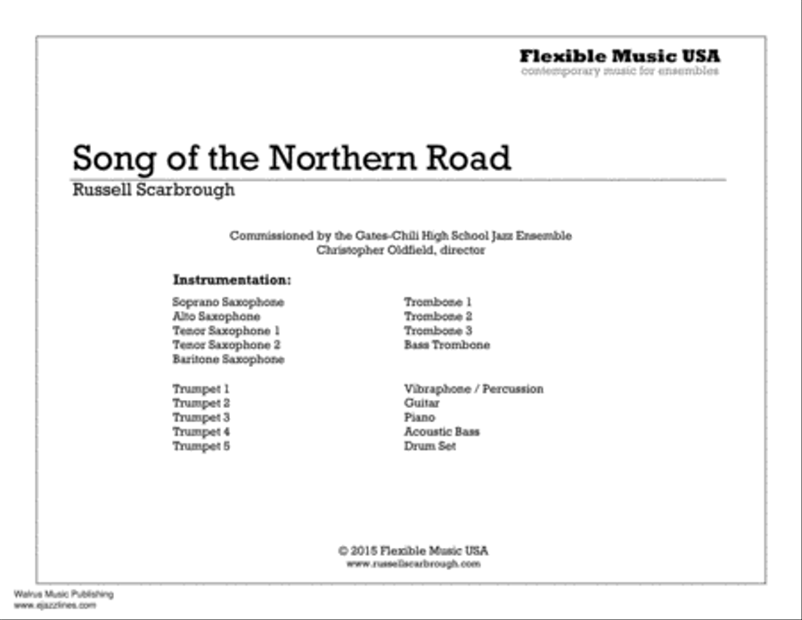 Song Of The Nothern Road Big Band scores gallery preview page 2