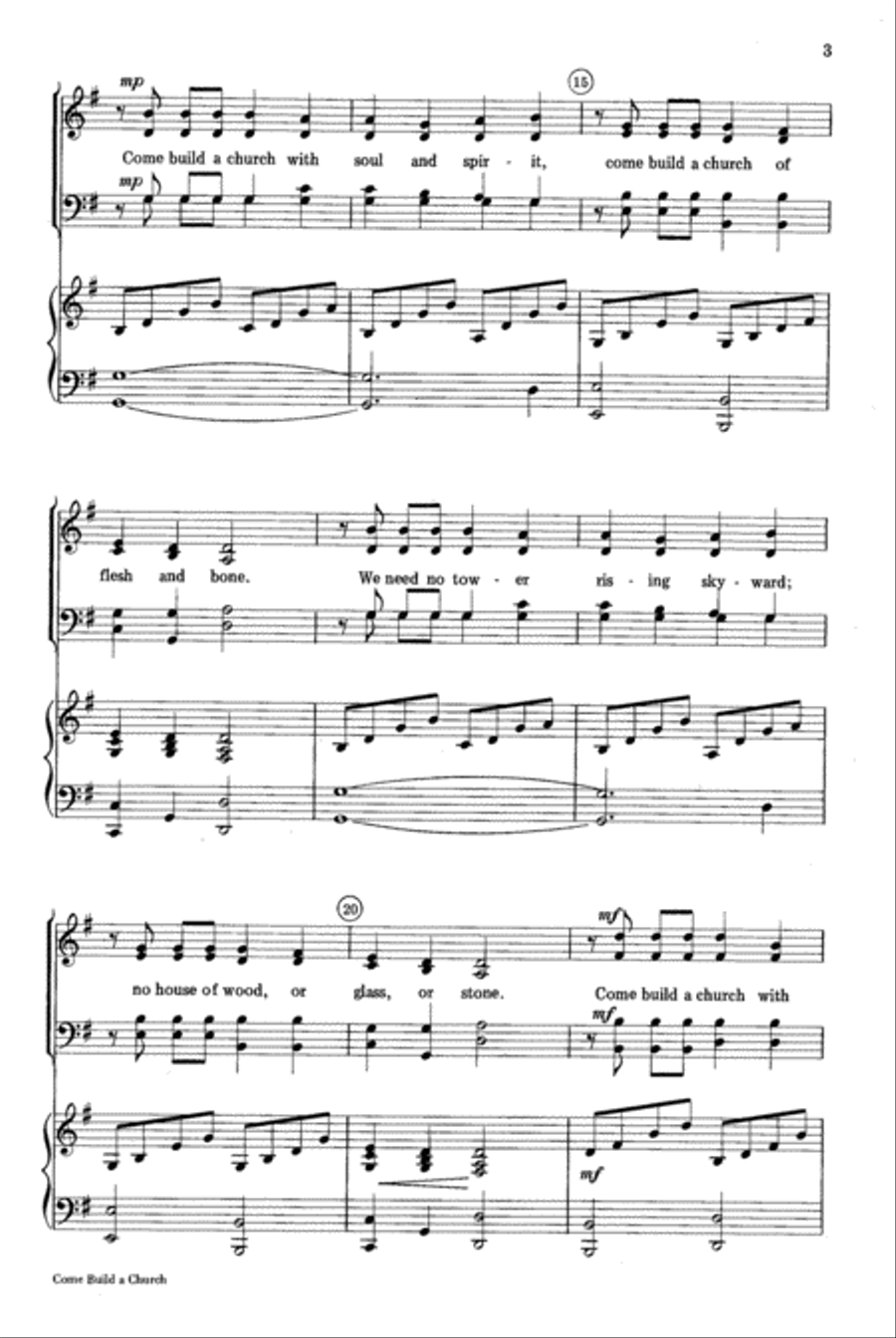 Come Build a Church Come Build a Church 4-Part scores gallery preview page 4