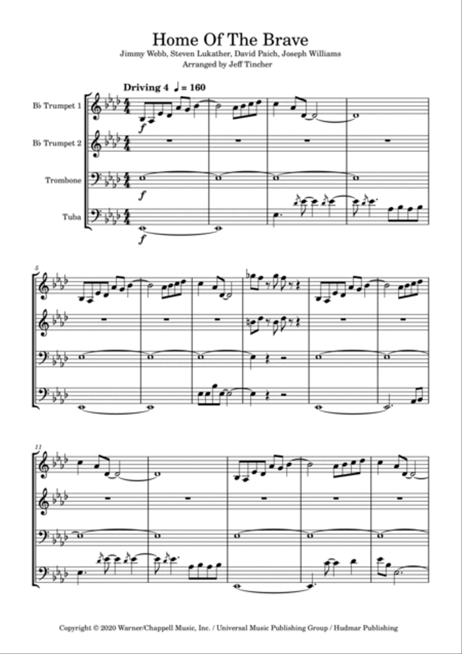Home Of The Brave Brass Ensemble scores gallery preview page 2
