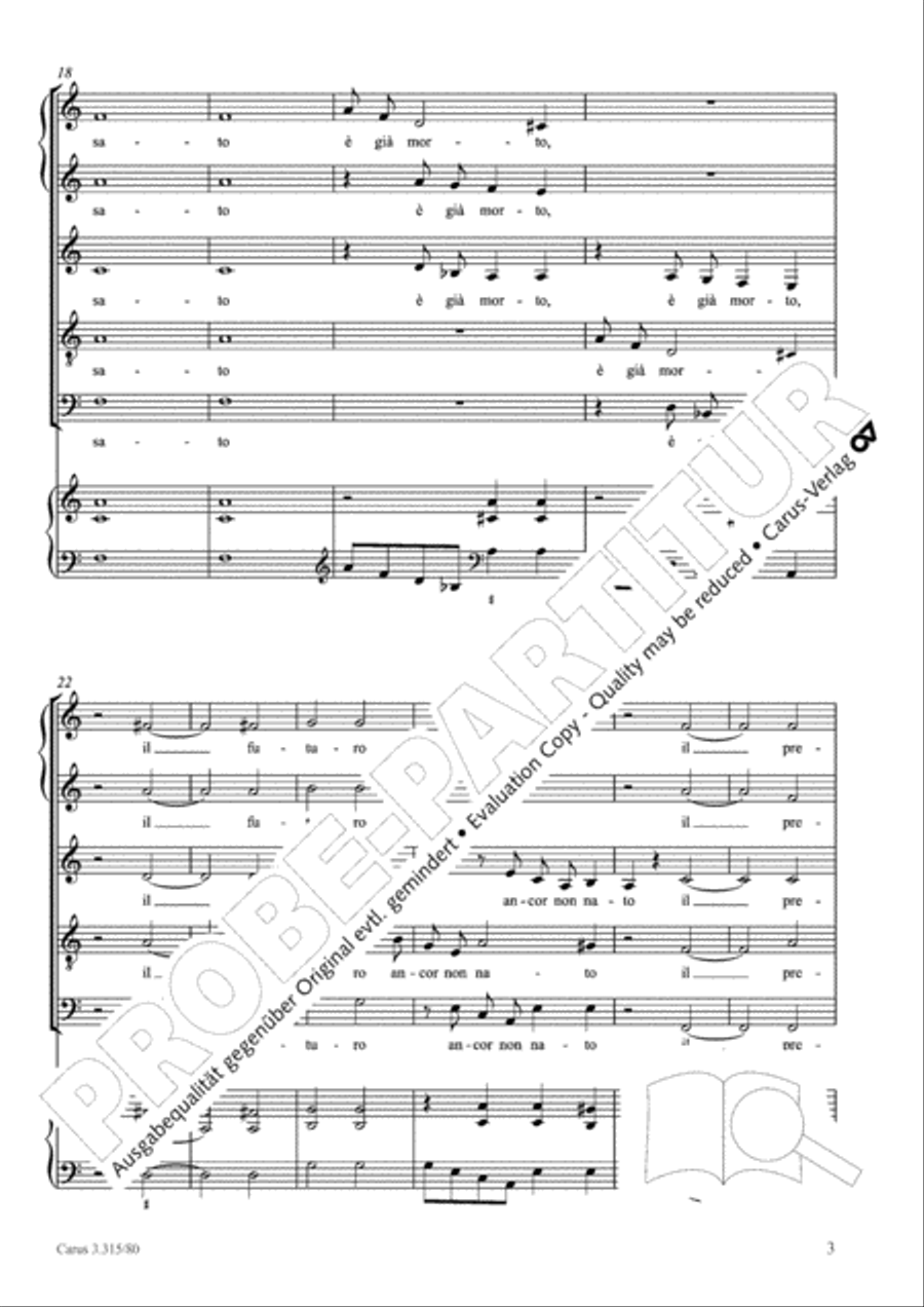E questa vita un lampo SV 254 SSATB scores gallery preview page 4