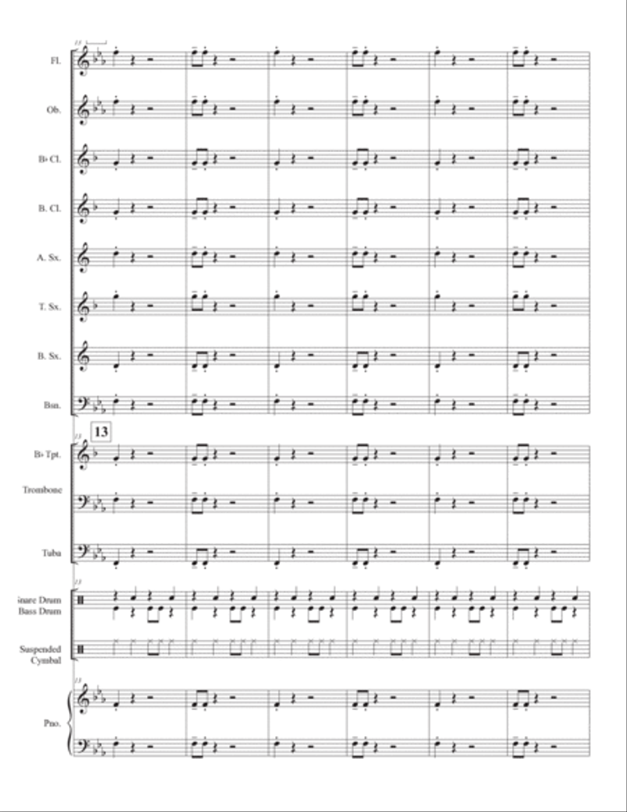 Funk #1 Funk #1 Concert Band scores gallery preview page 5